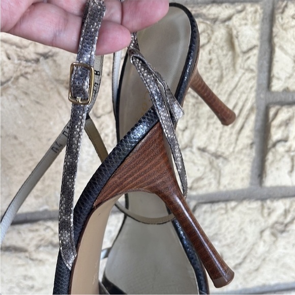 Cole Haan City Genuine, Snakeskin Heel Strap Sexy Size 9 1/2 B - Picture 13 of 13